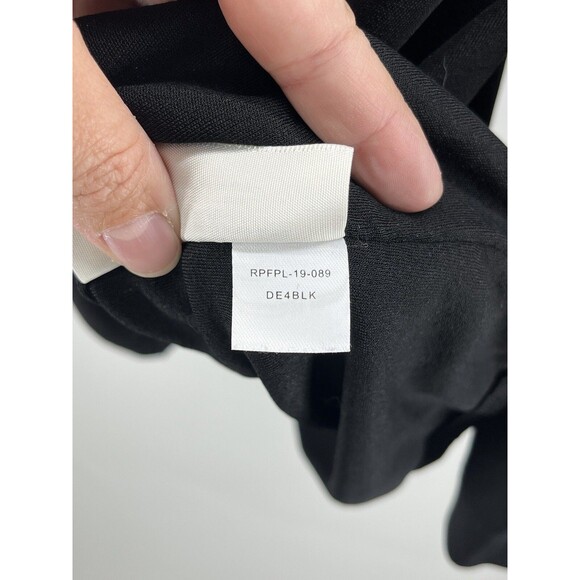 M.M. Lafleur Deneuve Plus Size 1X Wrap Top Blouse +1 Black V Neck - Picture 7 of 9